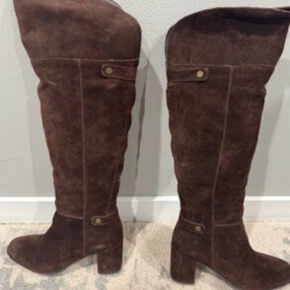 Franco sarto women’s Brown Suede Knee-High Boots size 10